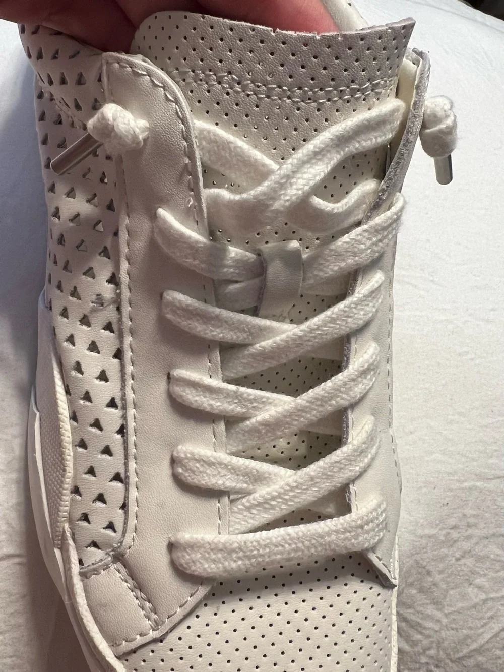 Dolce Vita Zina - White Perforated Leather Sneakers | Women’s Size 8